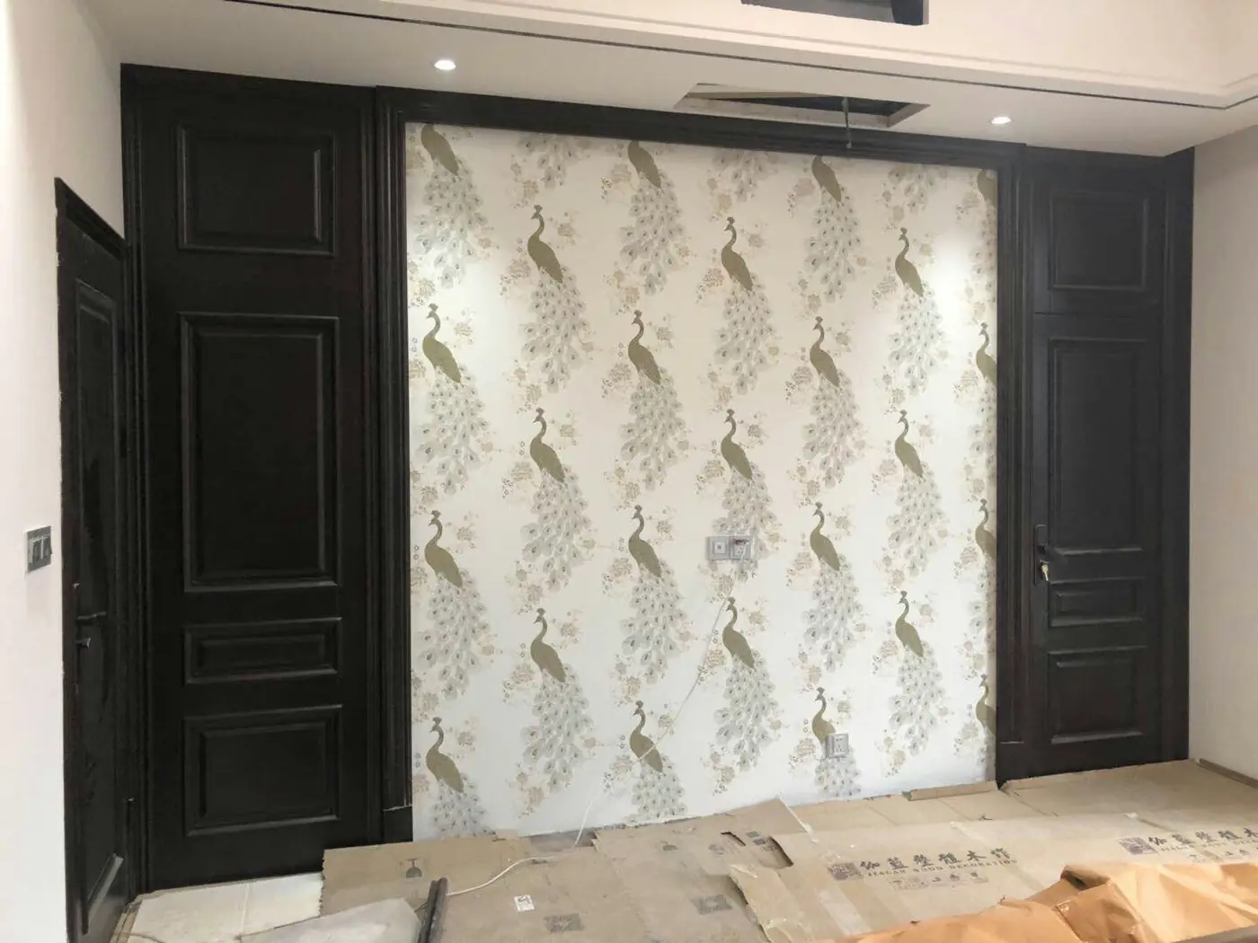 咸阳市秦都区丽彩溪岸庄园别墅227别墅泰国橡胶木西安全屋定制实景案例