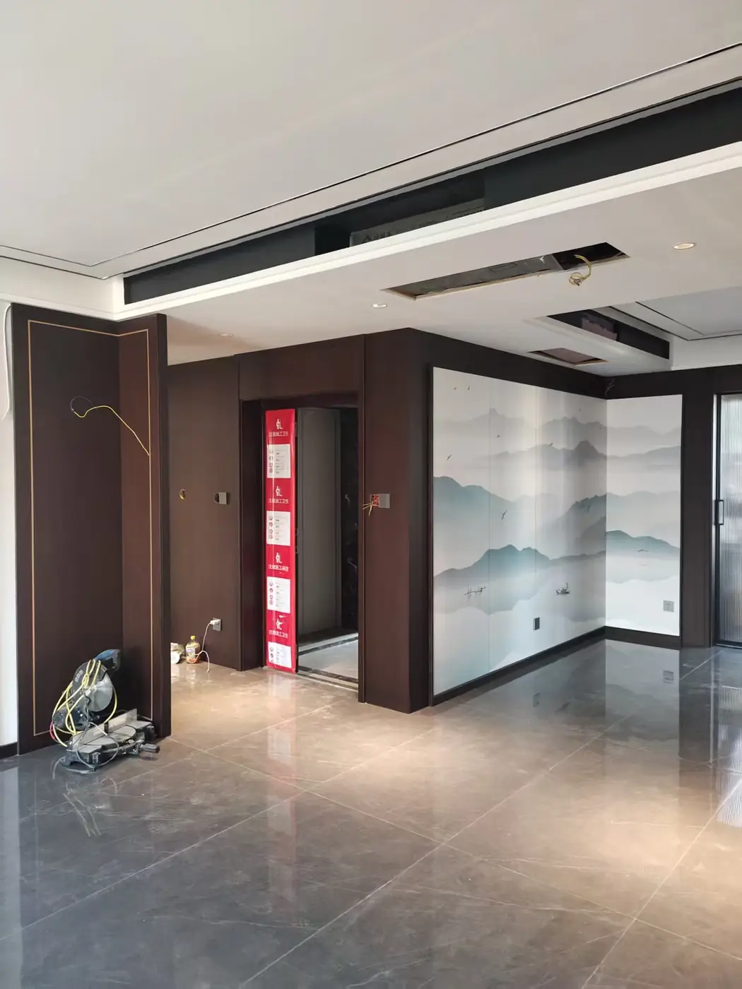 等待咸阳启迪公园四室两厅143新中式木皮烤漆全屋定制图片6